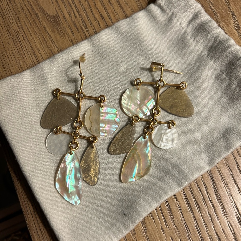 Kendra Scott Gold and Iridescent Drop Earrings